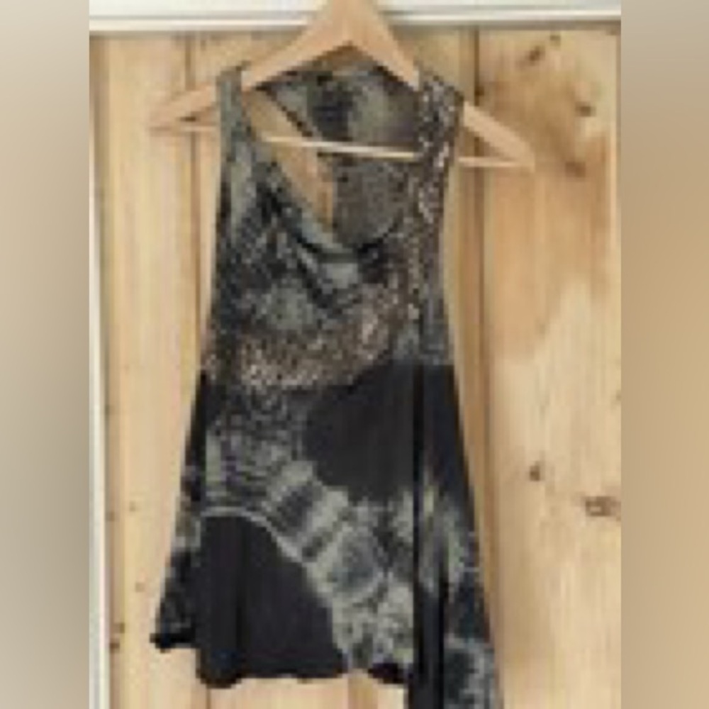 All Saints Spitalfields | Tie-dye Sequin Aloe Jersey Silk Tank Top | Sz 14 - Picture 11 of 11